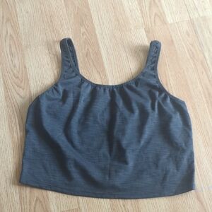 Marine Layer Charcoal Crop Top